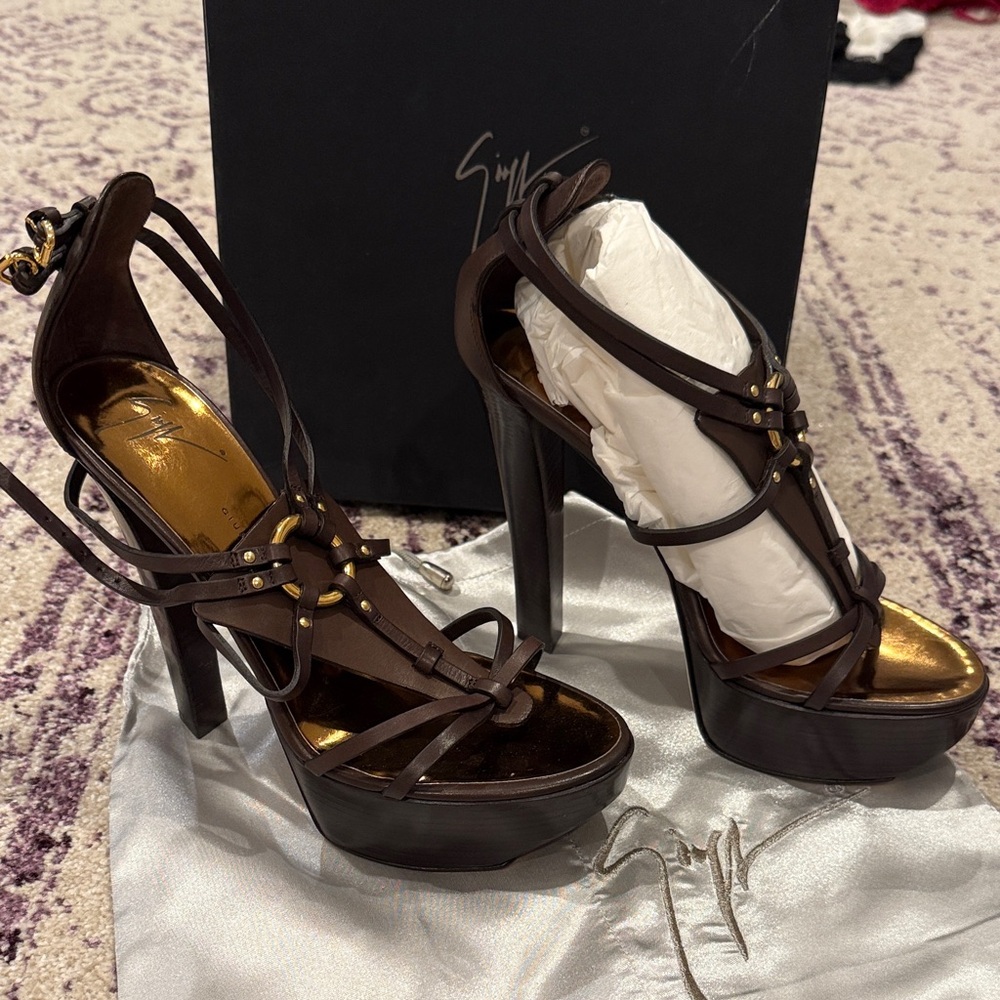Giuseppe Zanotti Brown Platform Heels